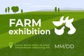 Design for agricultural exhibition with farm animals