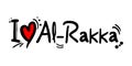 Al-Rakka love message Royalty Free Stock Photo