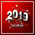 Design allusive to the new year of 2019