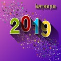 Design allusive to the new year of 2019