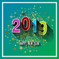 Design allusive to the new year of 2019