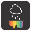 Design of rainbow cloud in a soft colour background for any template and social media post Royalty Free Stock Photo