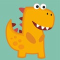Design of dinosour in a soft colour background for any template and social media post