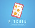 Design background bitcoin style collection Royalty Free Stock Photo