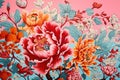 Design background flower pattern wallpaper nature floral textile vintage decorative background spring Royalty Free Stock Photo