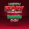 Design, background for Italian Republic day, celebration