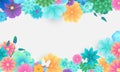 Design banner flower Spring background with beautiful. Vector illustration template banners