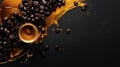 Design of a banner that marries the rich essence of medium-dark roast coffee with the sweetness of honey