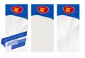 Design of banners, flyers, brochures with flag of ASEAN