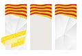 Design of banners, flyers, brochures with flag of Catalonia
