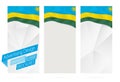 Design of banners, flyers, brochures with flag of Rwanda