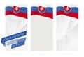 Design of banners, flyers, brochures with flag of Slovakia