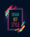 Design Best Style Rectangular Bright Border Icon