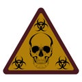 Design with bio-hazard symbol printed