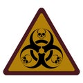 Design with bio-hazard symbol printed