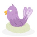 Design of bird in a soft colour background for any template and social media post
