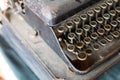 the design of black ancient typewriter machine