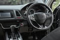 Design black modern interior inside of sport vehicle car