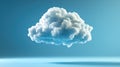 design bouncing cloud upload icon Royalty Free Stock Photo