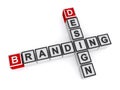 Design branding word blocks on white