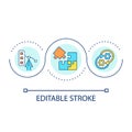 Design and build loop concept icon
