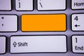 Design business concept Empty copy space modern abstract background Keyboard key Intention create text computer Royalty Free Stock Photo