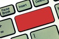 Design business concept Empty template copy space text for Ad website isolated Keyboard key Intention to create computer Royalty Free Stock Photo