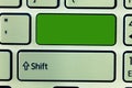 Design business concept Empty template copy space text for Ad website isolated Keyboard key Intention to create computer Royalty Free Stock Photo