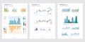 Design business elements charts in color. Finance Charts. Royalty Free Stock Photo