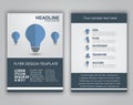 Design business flyers in a flat style Royalty Free Stock Photo