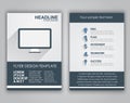 Design business flyers in a flat style Royalty Free Stock Photo