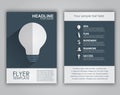 Design business flyers in a flat style Royalty Free Stock Photo
