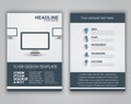 Design business flyers in a flat style Royalty Free Stock Photo