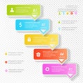 Design business infographics five successive