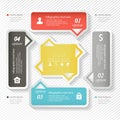 Design business infographics four successive options, web design template. Vector illustration. Royalty Free Stock Photo