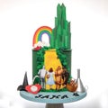 Design cake of the theme is inspired by the movie wizard of OZ Royalty Free Stock Photo