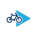Bike Video Logo Icon Design Royalty Free Stock Photo