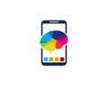 Brain Smartphone Logo Icon Design