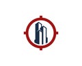 Building Target Logo Icon Design