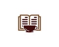 Coffee Book Logo Icon Design Royalty Free Stock Photo