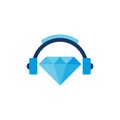 Diamond Music Logo Icon Design