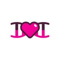 Dna Love Logo Icon Design