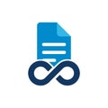 Document Infinity Head Logo Icon Design Royalty Free Stock Photo