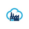 Factory Cloud Logo Icon Design