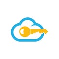 Key Cloud Logo Icon Design Royalty Free Stock Photo