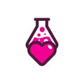 Lab Love Logo Icon Design Royalty Free Stock Photo