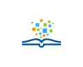 Pixel Book Logo Icon Design Royalty Free Stock Photo