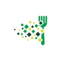 Pixel Food Logo Icon Design