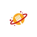 Planet Food Logo Icon Design