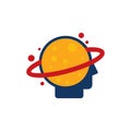 Planet Head Logo Icon Design